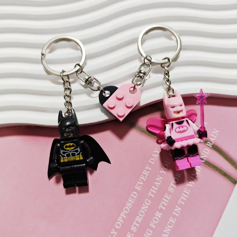 Lego Love Heart Keychain With Minifigures - The Jasabi Company