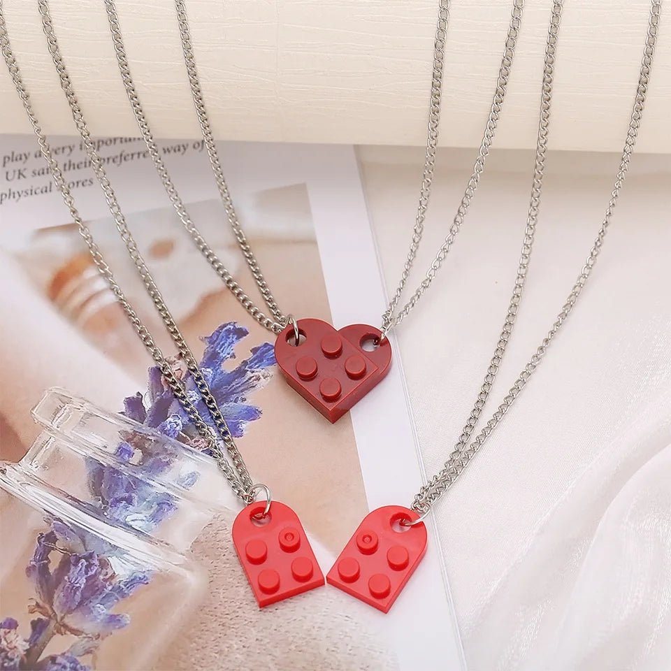 Lego Love Heart Necklace - The Jasabi Company