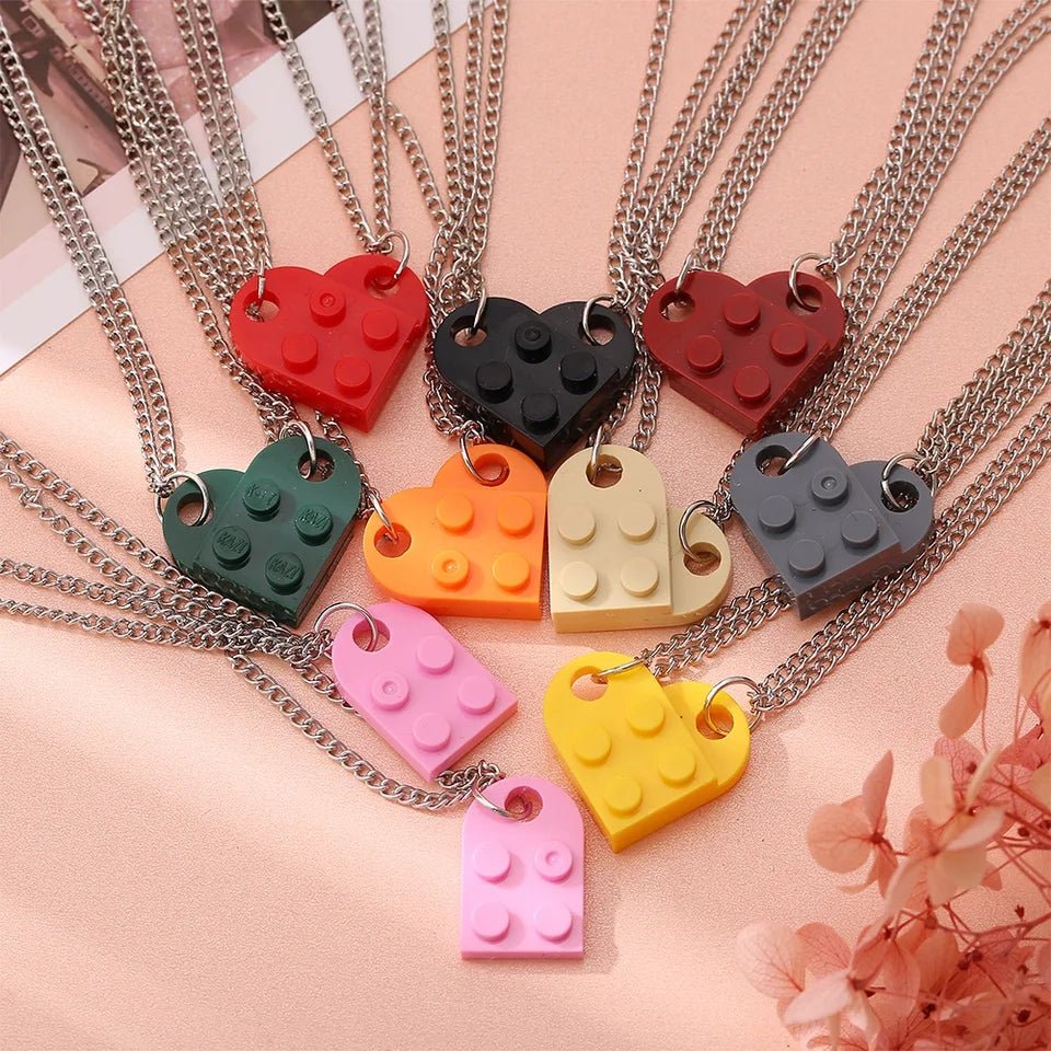 Lego Love Heart Necklace - The Jasabi Company