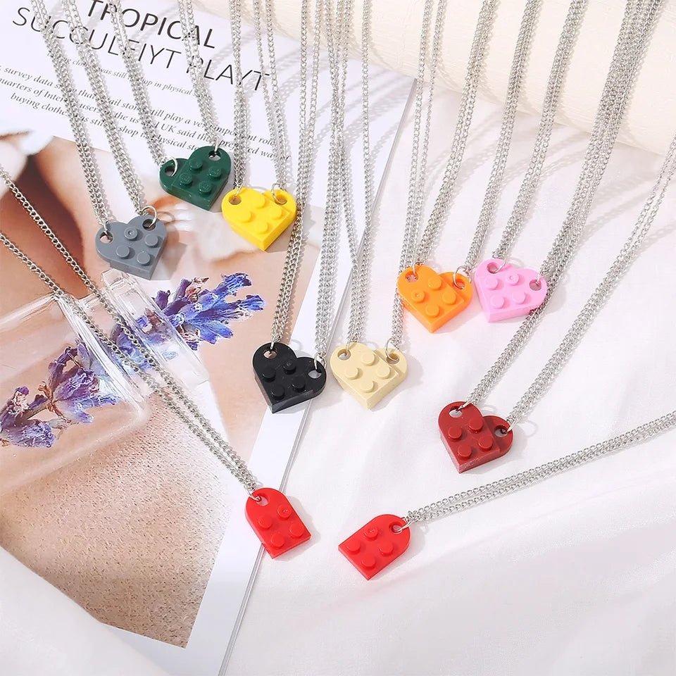 Lego Love Heart Necklace - The Jasabi Company