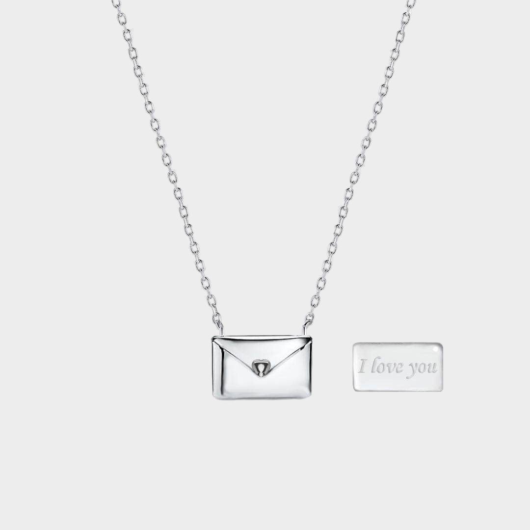 Love You Sterling Silver Pendant Necklace - The Jasabi Company