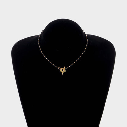 Floral Clasp Pearl & Bead Choker Necklace - The Jasabi Company