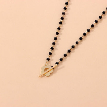 Floral Clasp Pearl & Bead Choker Necklace - The Jasabi Company