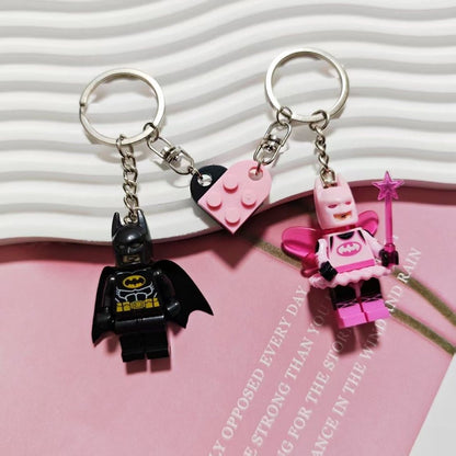 Lego Love Heart Keychain With Minifigures - The Jasabi Company