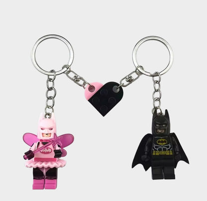 Lego Love Heart Keychain With Minifigures - The Jasabi Company