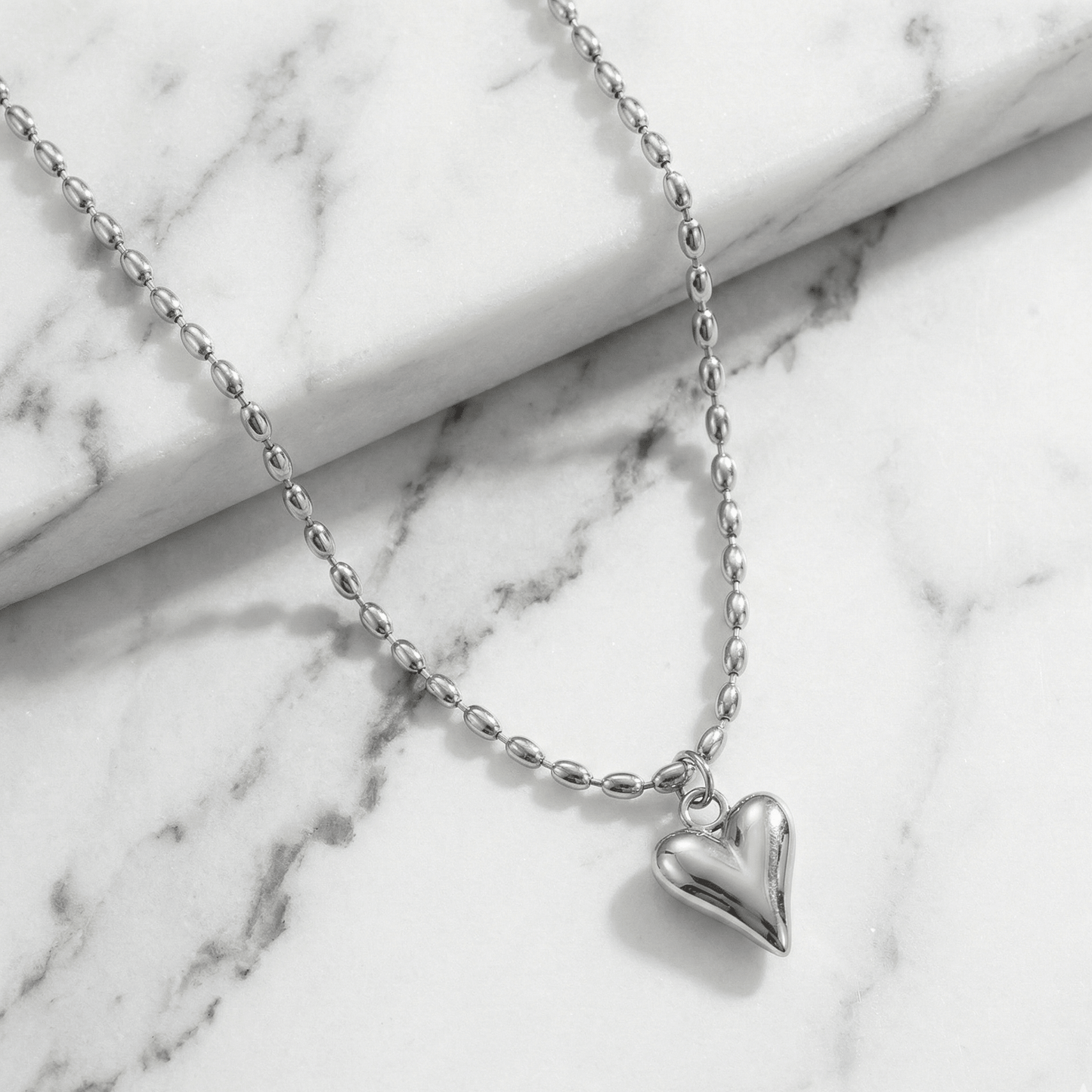 Puff Heart Pendant Necklace - The Jasabi Company