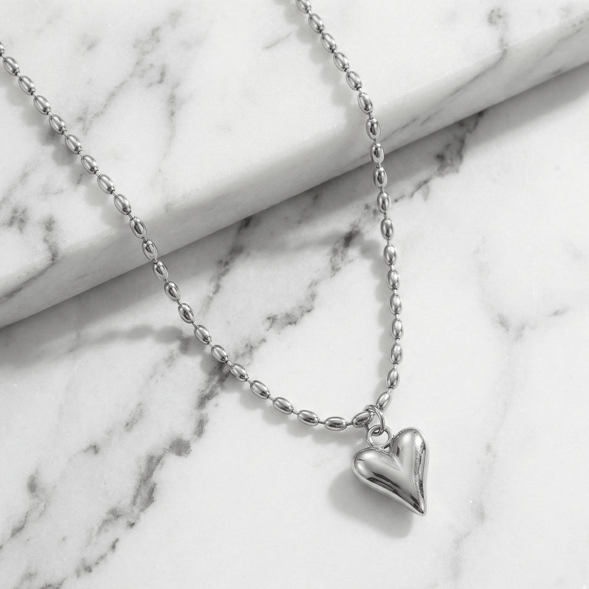 Puff Heart Pendant Necklace - The Jasabi Company