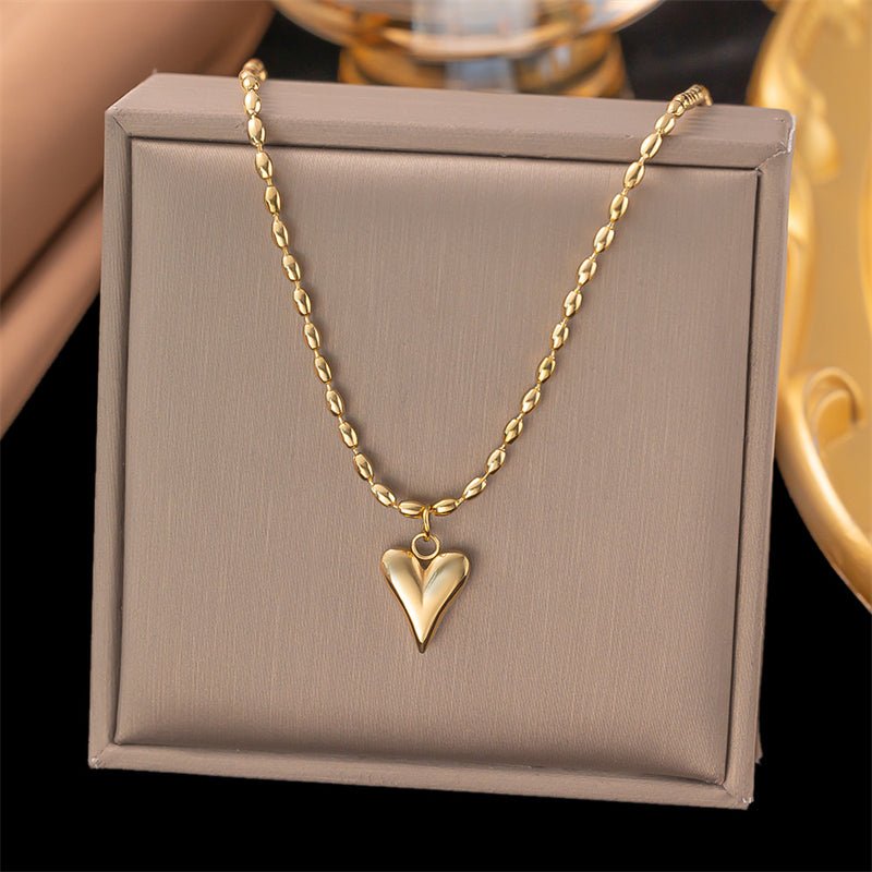 Puff Heart Pendant Necklace - The Jasabi Company