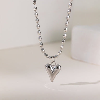 Puff Heart Pendant Necklace - The Jasabi Company